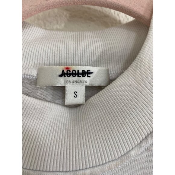 Agolde X Anthro The Round Box Sweatshirt Lavender Gray Women’s Small Athleisure - Picture 6 of 16